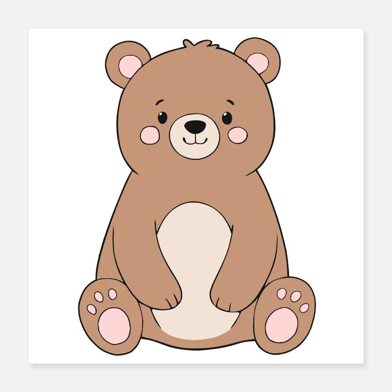 Bear Poster 16" x 16" (40x40 cm)