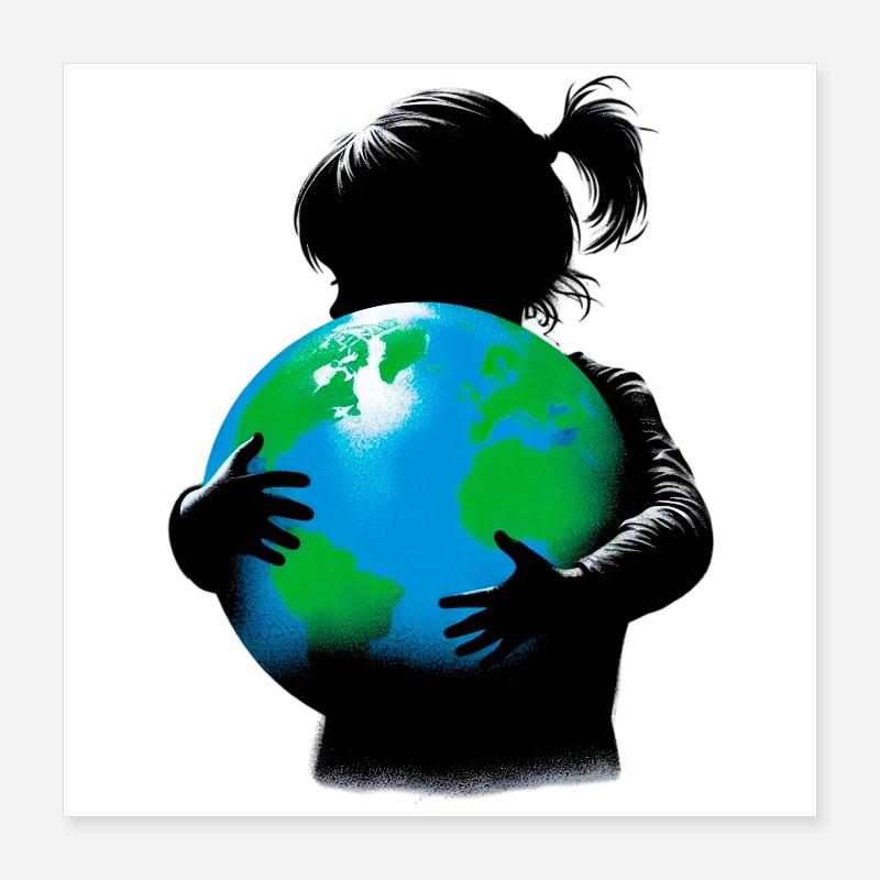 Planète Terre Poster 40 x 40 cm