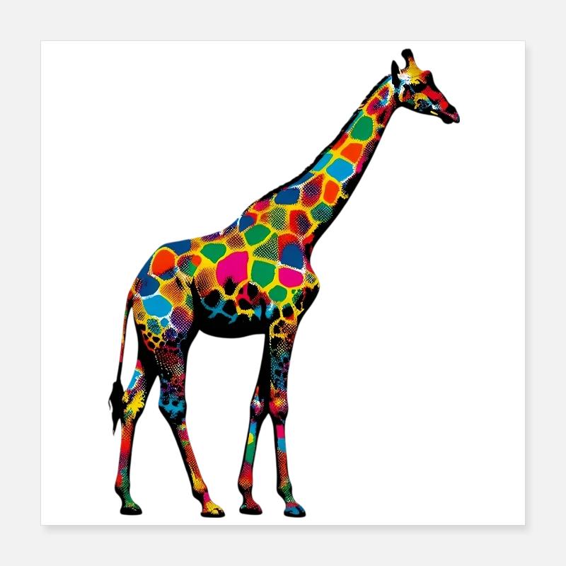 Girafe Poster 40 x 40 cm
