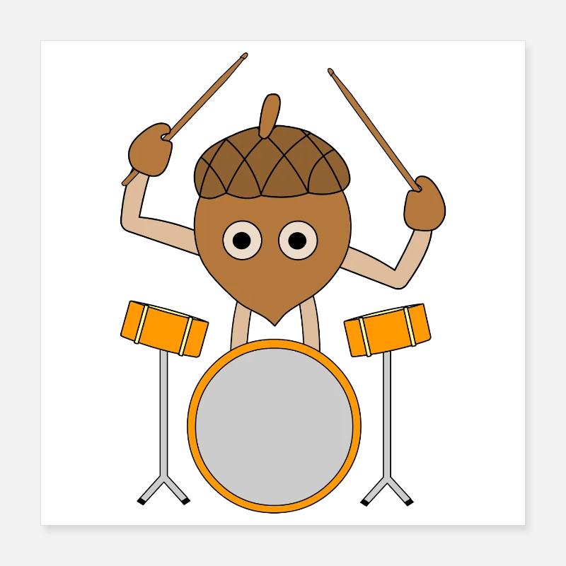 Sillet de batteur Poster 40 x 40 cm