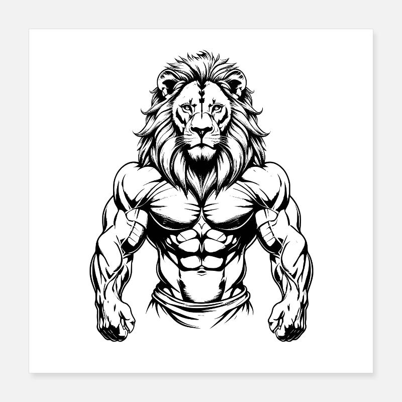 Force du Lion Poster 40 x 40 cm