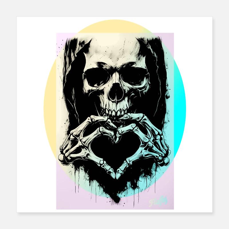 Le Cœur de la Mort ☠ Poster 40 x 40 cm