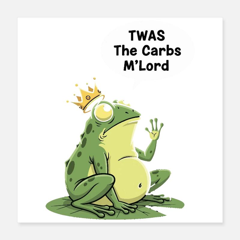 Regal Frog Carbohydrate King Design Poster 40 x 40 cm