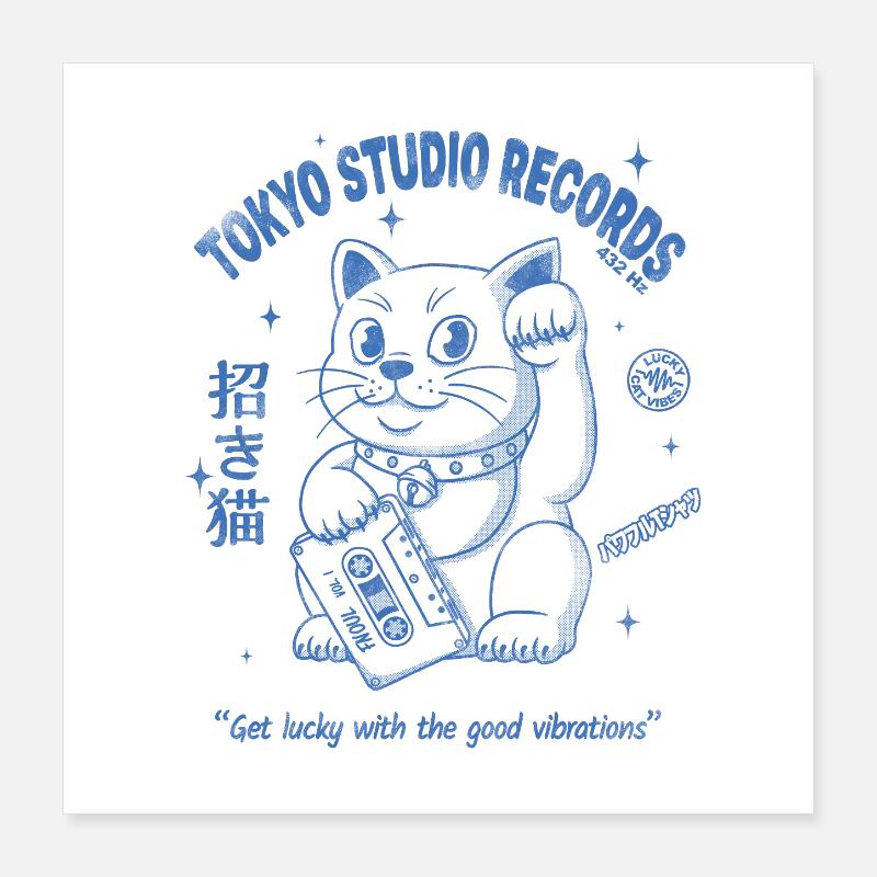 Maneki Neko Poster 40x40 cm