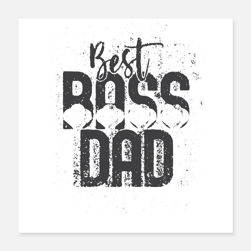 Best Dad Statement Tee Poster 40 x 40 cm