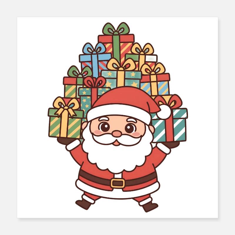 Père Noël Poster 40 x 40 cm