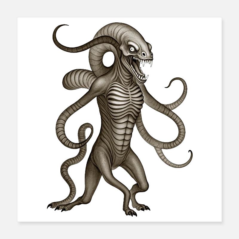 BUG #7 - dark hell Poster 16" x 16" (40x40 cm)