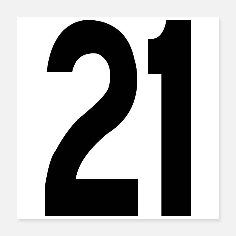 21 Poster 40x40 cm