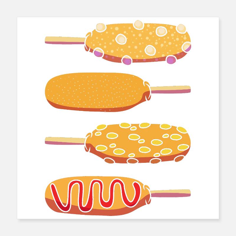 Corn Dog Poster 40x40 cm