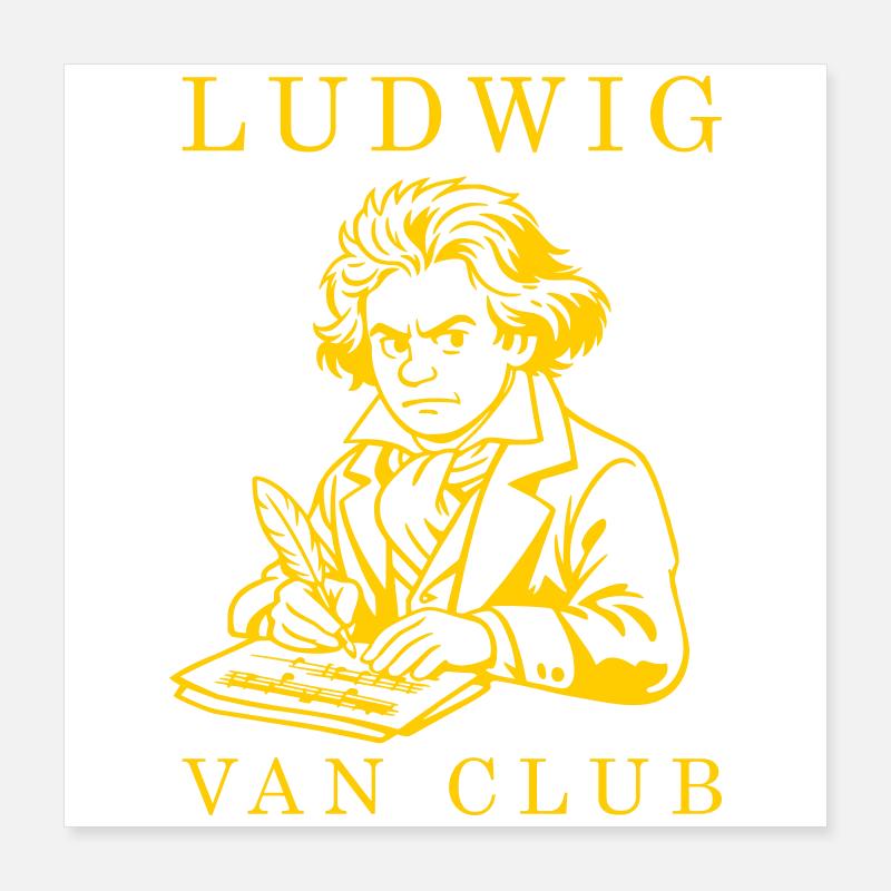 Beethoven Poster 40x40 cm