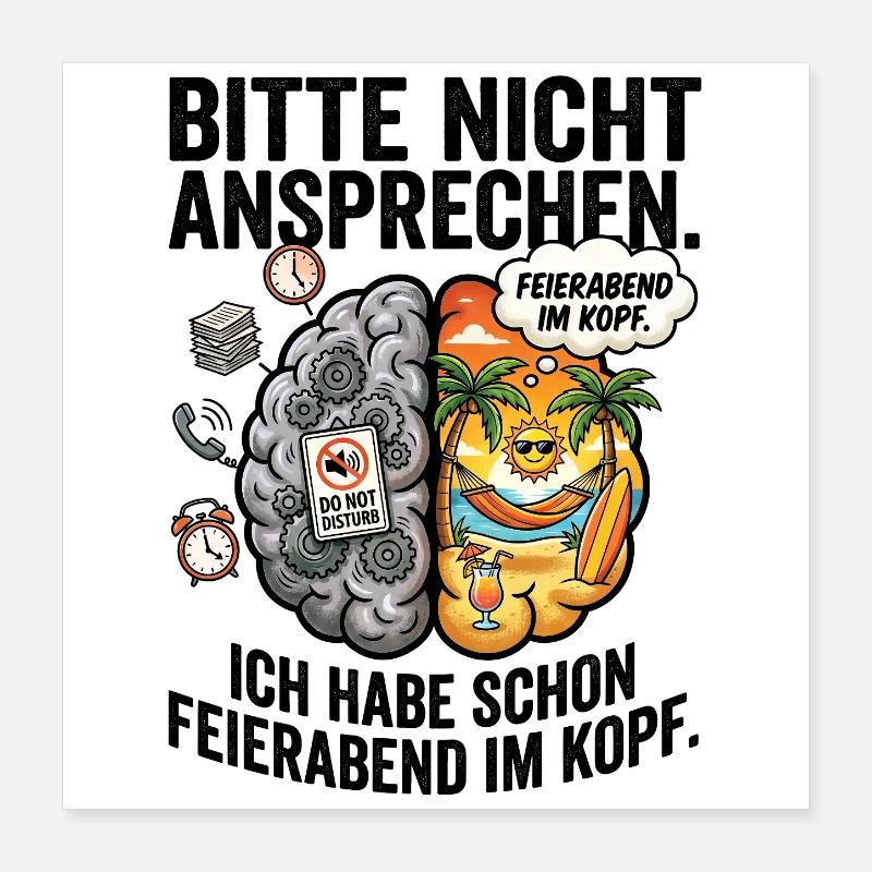 After-work head conflict Poster 16" x 16" (40x40 cm)