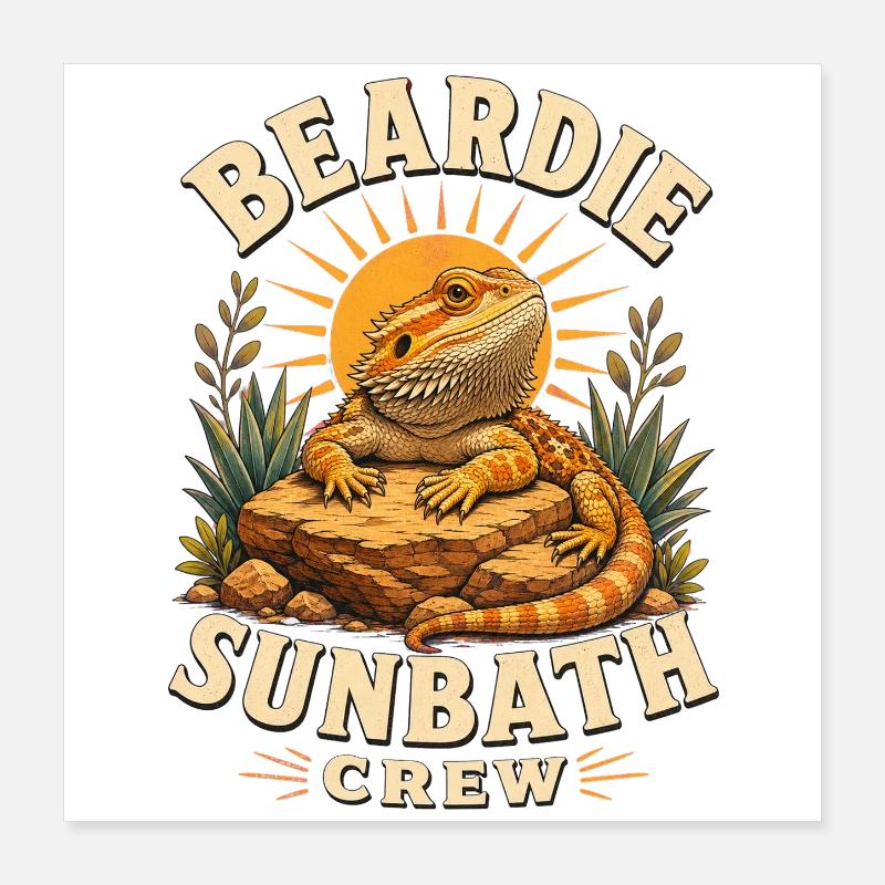 ÉQUIPE DE BAIN DE SOLEIL BARBE Poster 40 x 40 cm