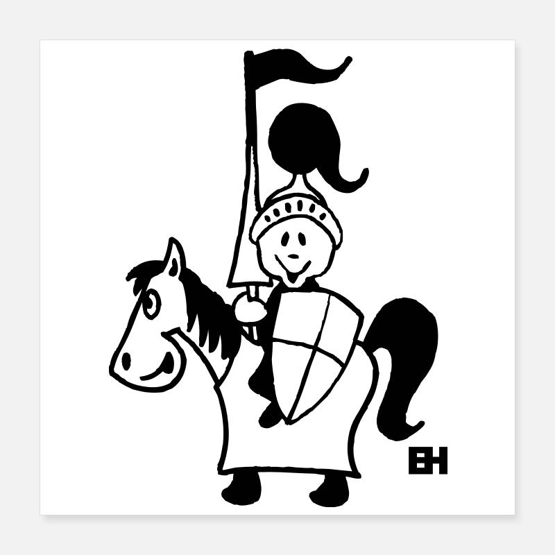 Knight Poster 16" x 16" (40x40 cm)