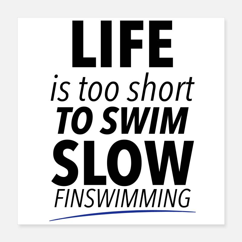 Fine swimming Poster 16" x 16" (40x40 cm)