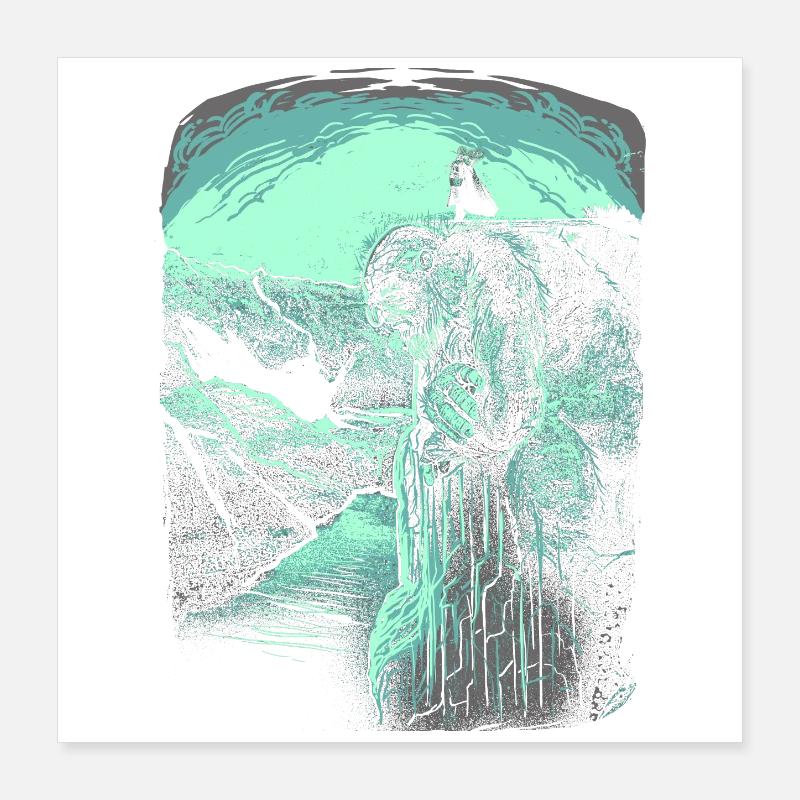 Pulpit Rock - Troll - Norway Poster 16" x 16" (40x40 cm)