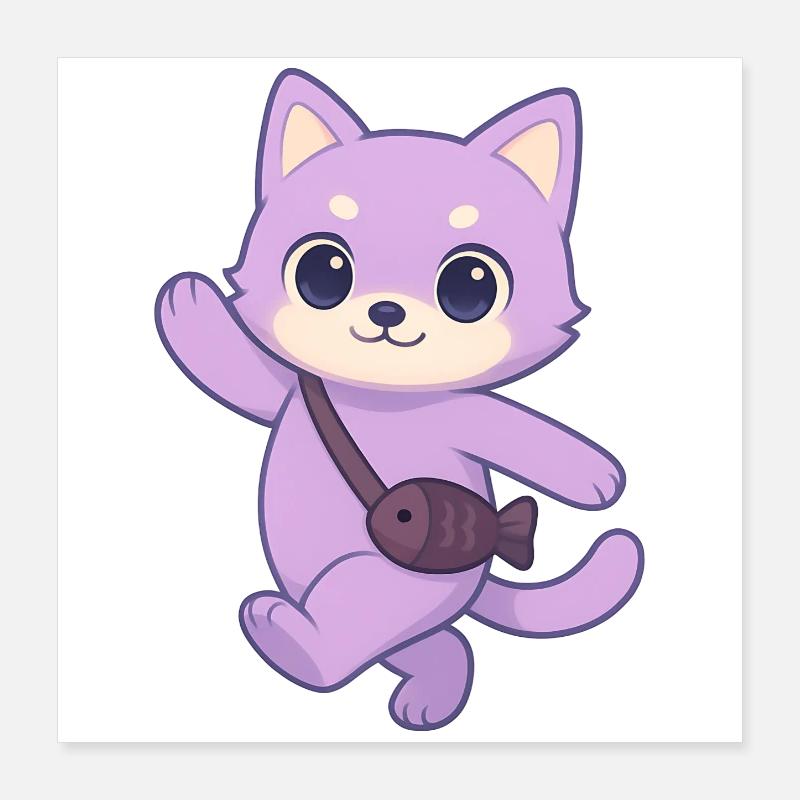 Chat Coquet Poster 40 x 40 cm