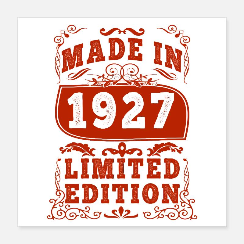 Made in 1927 Édition Limitée Vintage Poster 40 x 40 cm