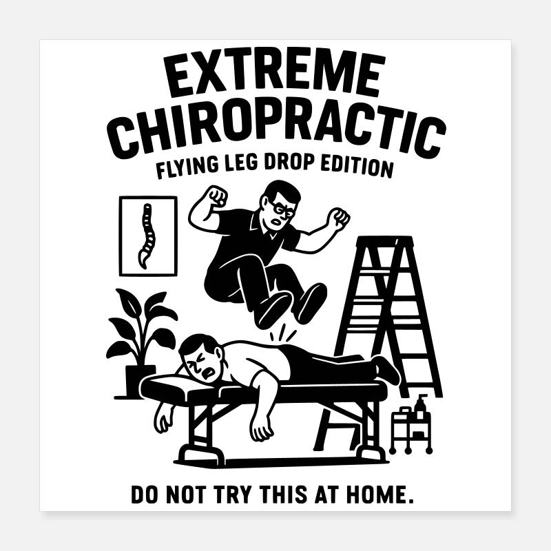 Chiropractor Physio Spine Treatment Poster 16" x 16" (40x40 cm)