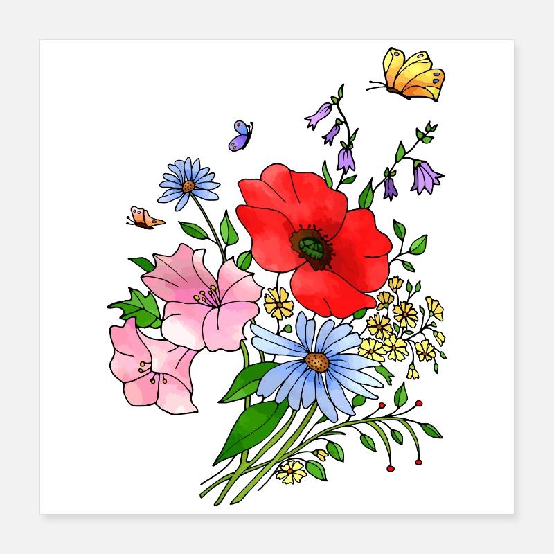 Fleur Poster 40 x 40 cm