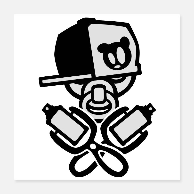 baby cool graffiti Poster 40x40 cm