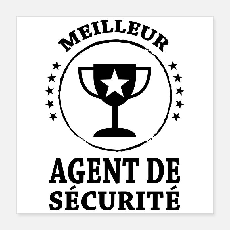 Agent de Sécurité Poster 40 x 40 cm