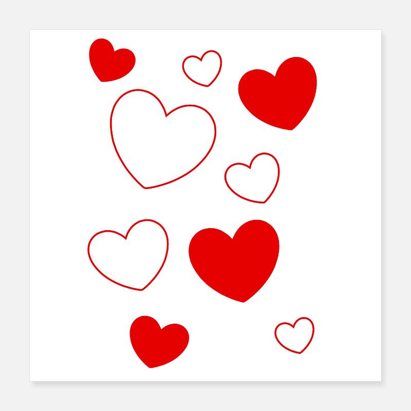 Cadeau Saint-Valentin Saint-Valentin Poster 40 x 40 cm