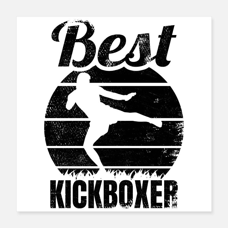 Lustiger Kickboxer Poster 40x40 cm