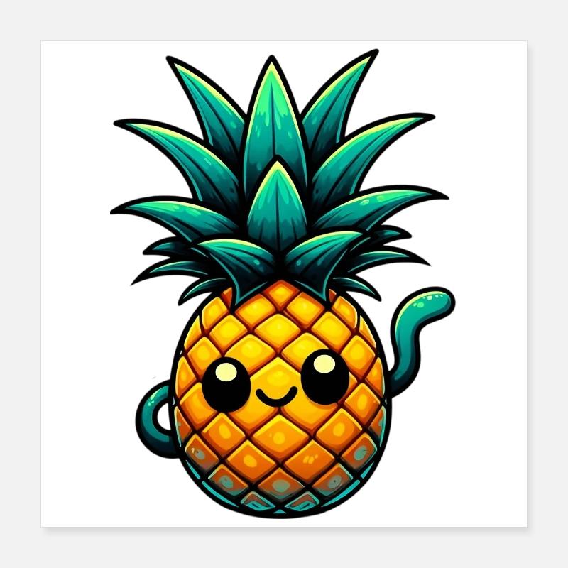 Pineapple Poster 16" x 16" (40x40 cm)