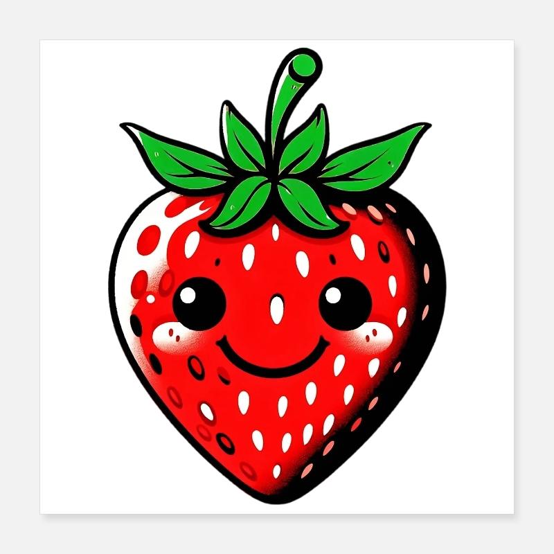 Erdbeeren Erdbeeren Poster 40x40 cm