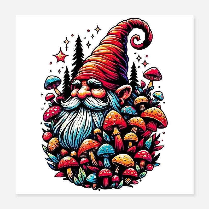 Gnome Poster 40 x 40 cm