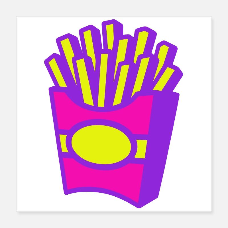 Frites Pop Art Poster 40 x 40 cm