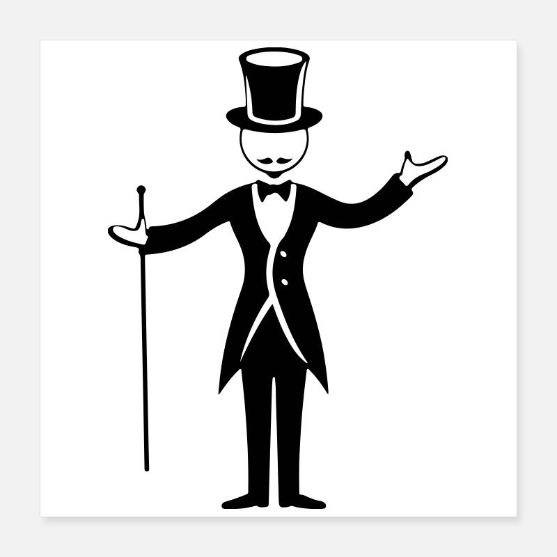 Zauberer Poster 40x40 cm