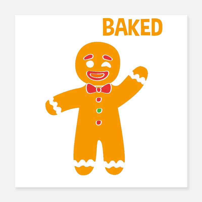 Christmas gingerbread gingerbread man Poster 16" x 16" (40x40 cm)
