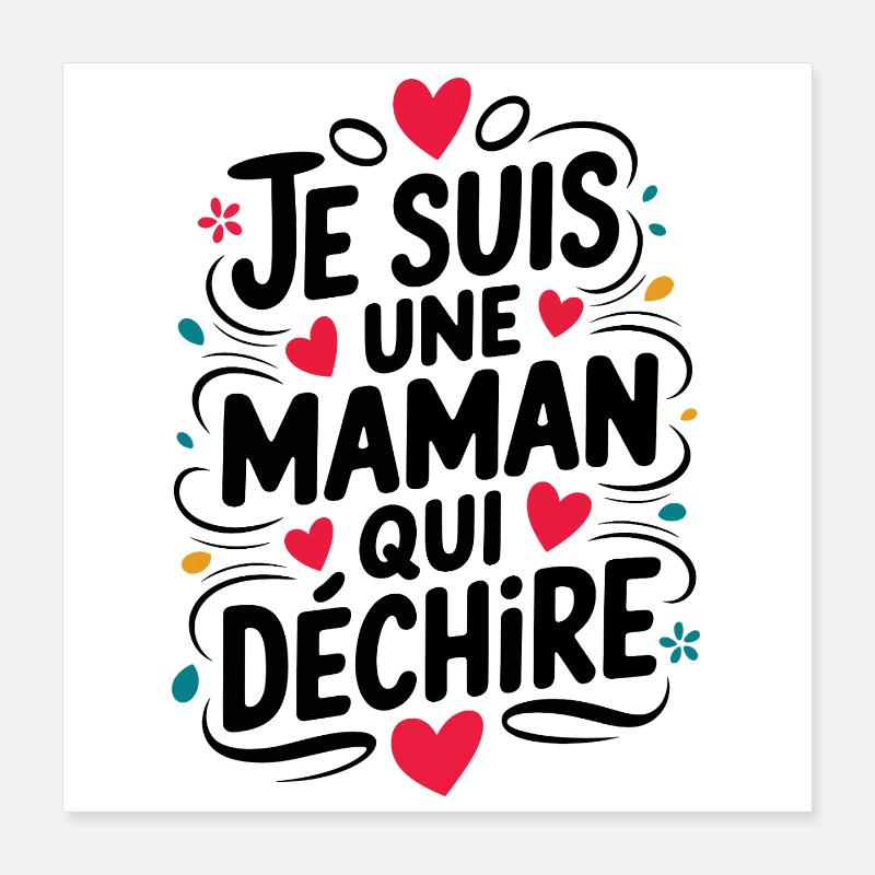 Ich bin eine Killer-Mutter Poster 40x40 cm