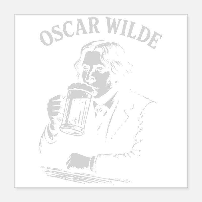 Viktorianisches Witz-Bier-Porträt Poster 40x40 cm