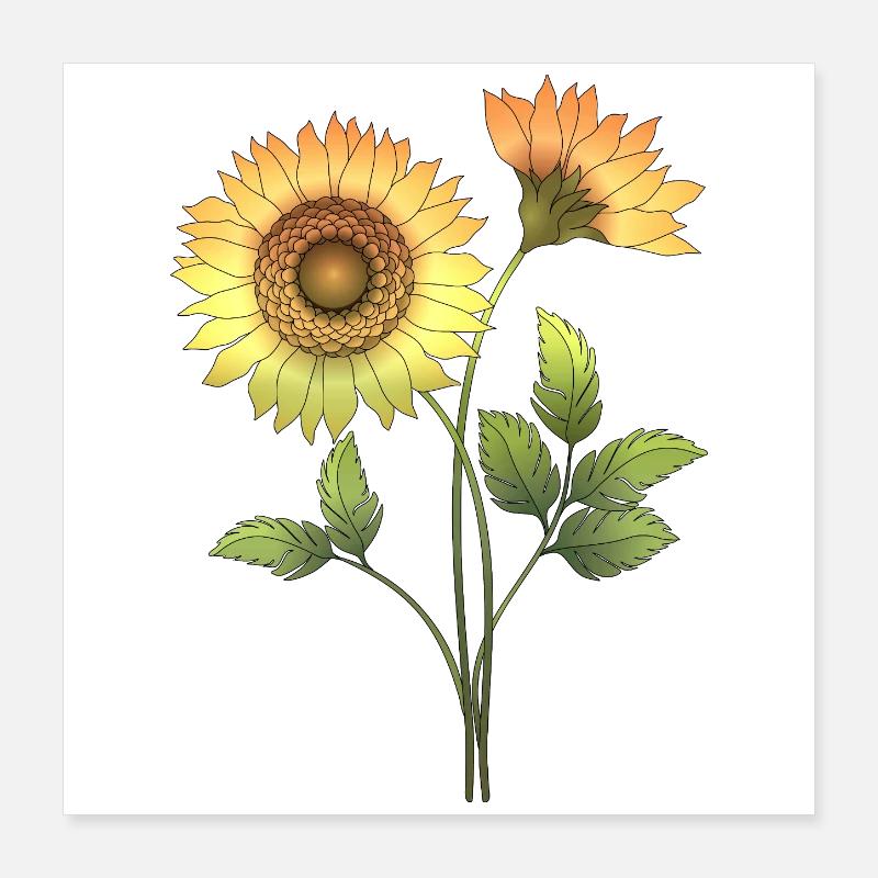 Fleur Poster 40 x 40 cm