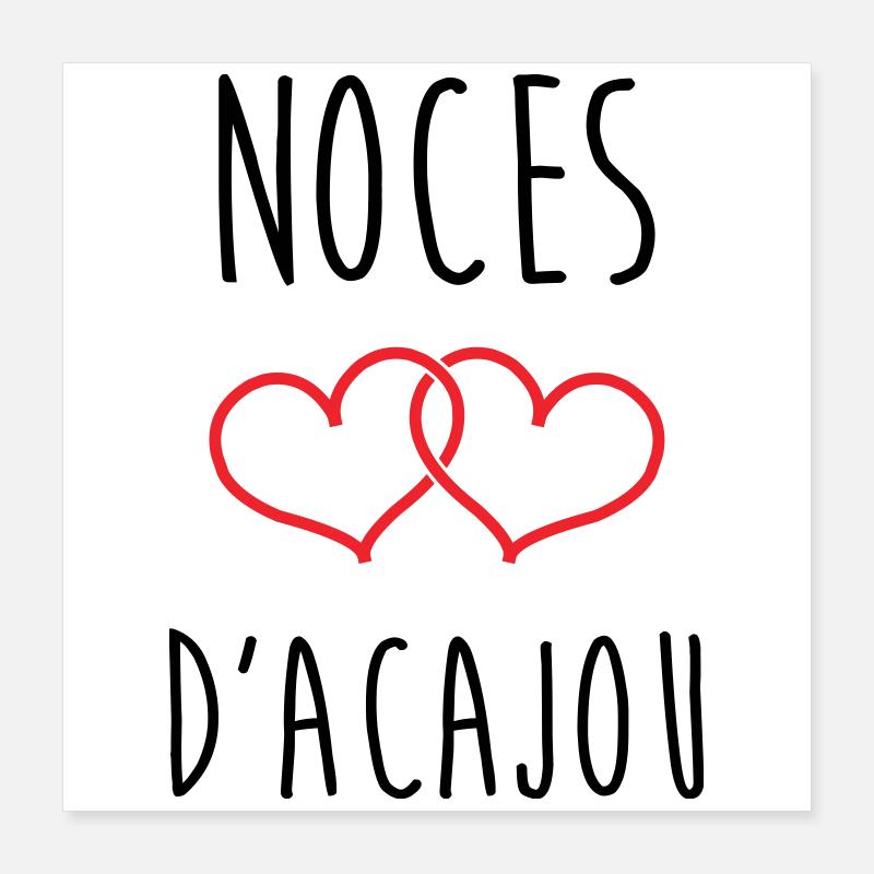 noces d'acajou 27 ans de mariage Poster 40 x 40 cm