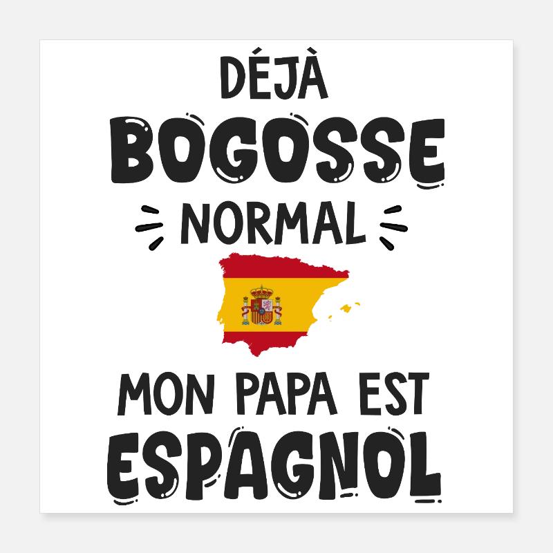bébé bogosse normal papa espagnol naissance Poster 40 x 40 cm
