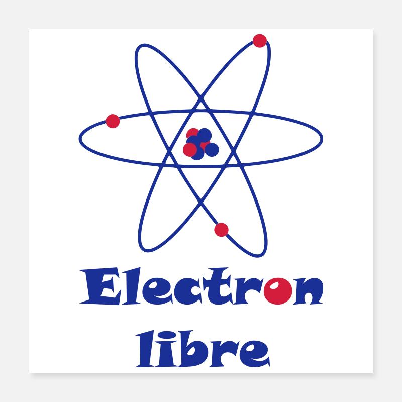 Electron Libre - Poster 40x40 cm - Weiß