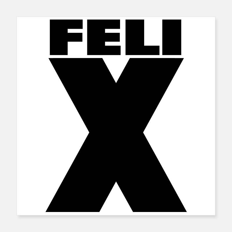 Felix X – Minimal Name Design Poster 40x40 cm