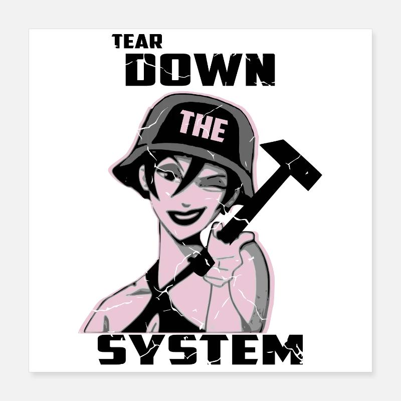 Destroy the system Poster 16" x 16" (40x40 cm)