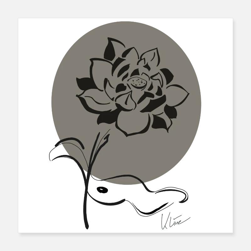 Lotus Poster 40x40 cm