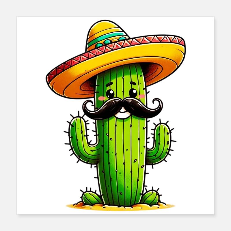 Cactus Poster 16" x 16" (40x40 cm)