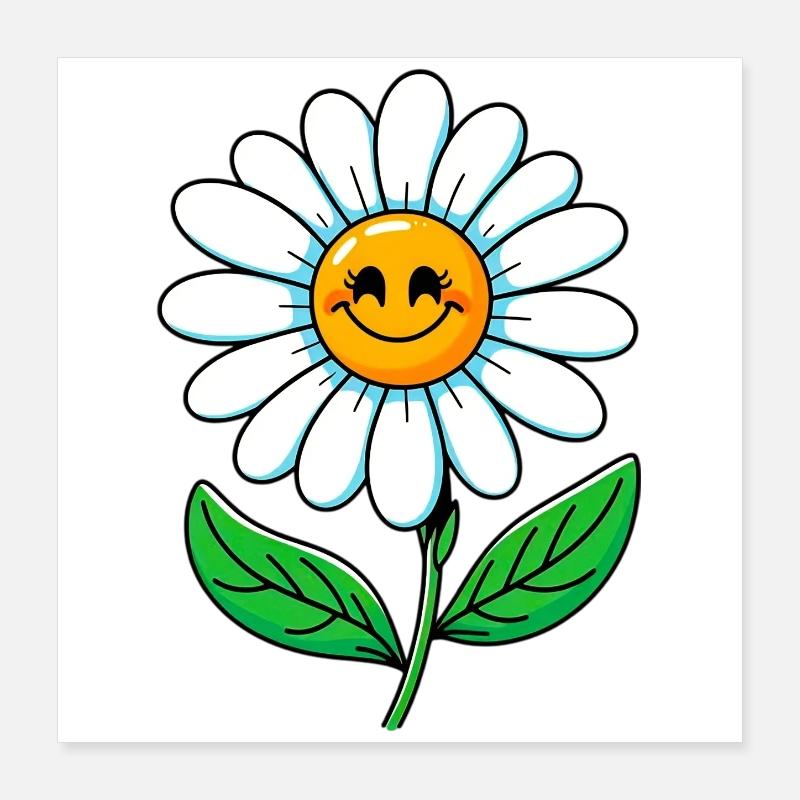 Daisy Poster 16" x 16" (40x40 cm)