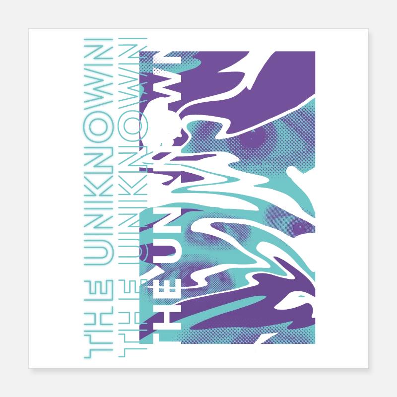 The Unknown – Digitale Verzerrung Poster 40x40 cm