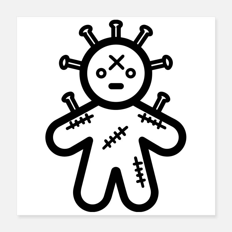Voodoo-Puppe Poster 40x40 cm