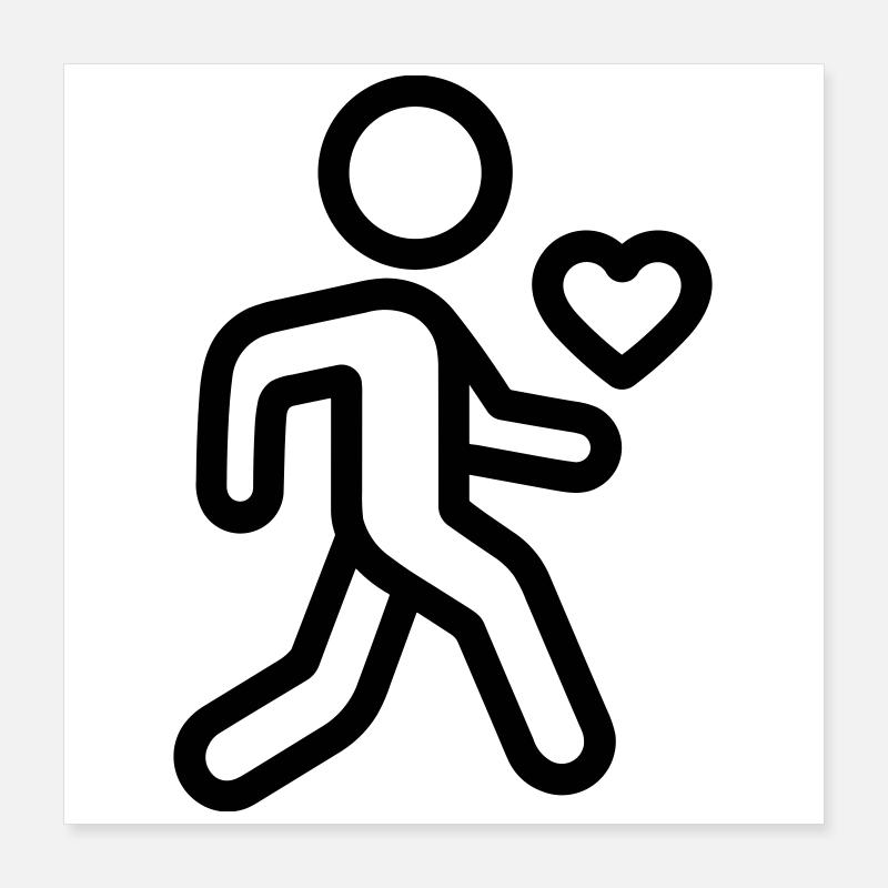 Mode de Vie Sain Poster 40 x 40 cm