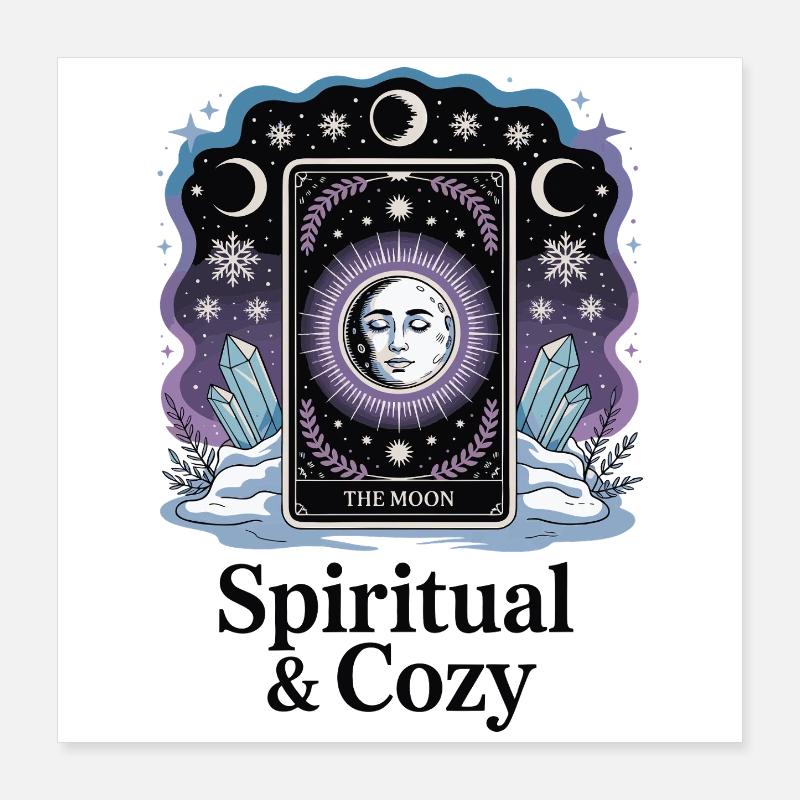 Conception de tarot de lune spirituelle et confortable Poster 40 x 40 cm