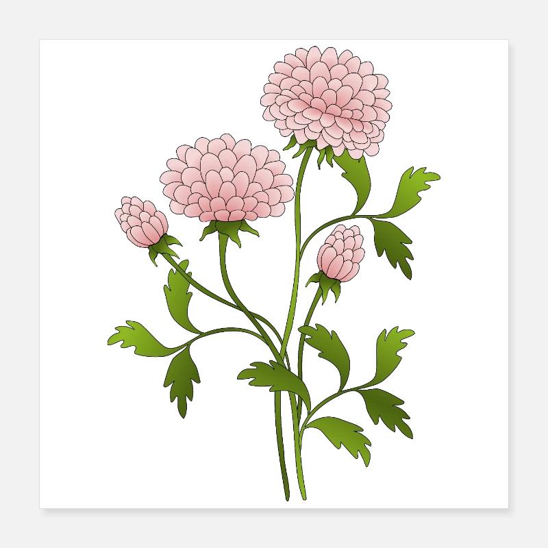 Fleur Poster 40 x 40 cm
