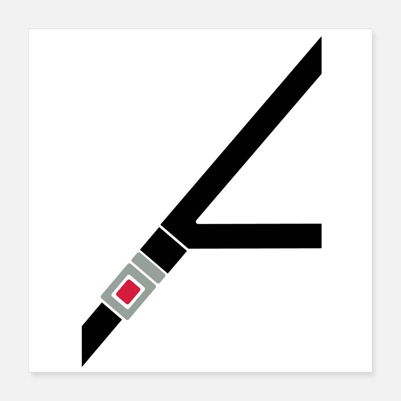 Sicherheitsgurt Poster 40x40 cm
